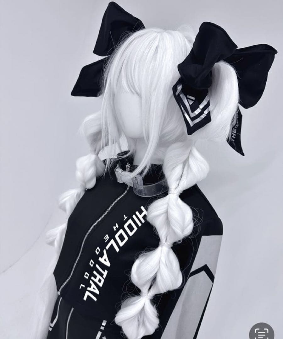 《CyberJerseyシリーズ》クソデカリボンクリップ(BLACK)テオドール