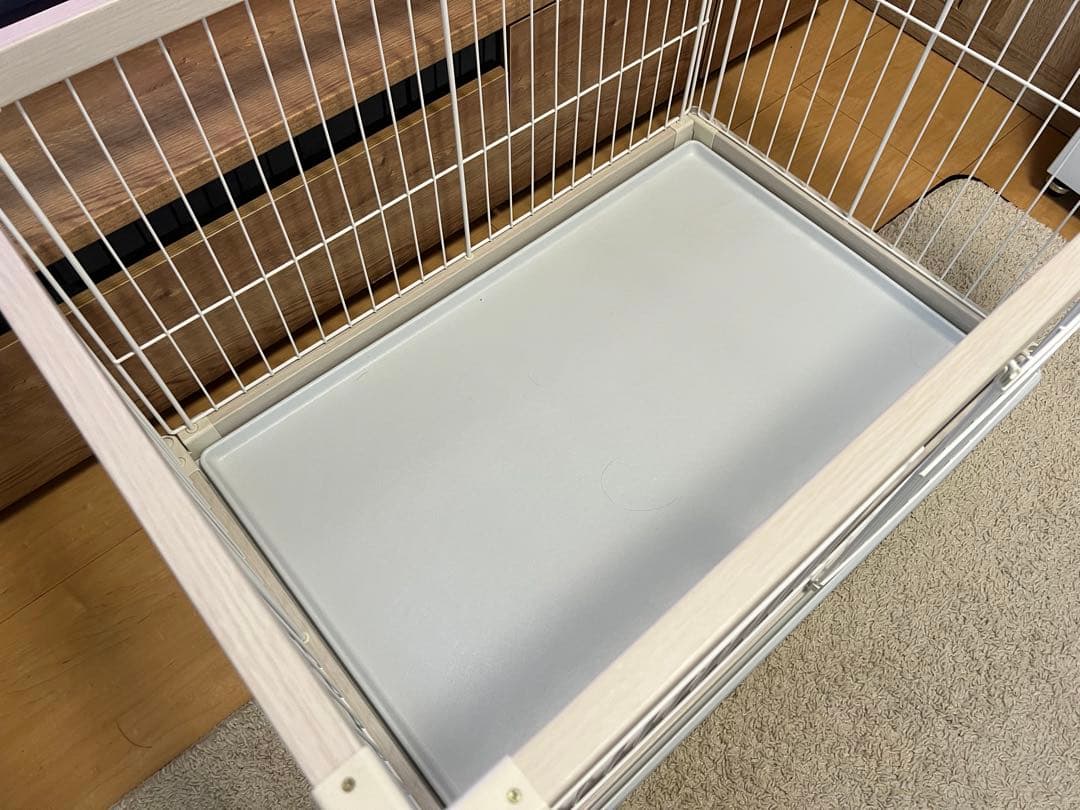 アイリスオーヤマ ウッディサークル ホワイト 小型犬用