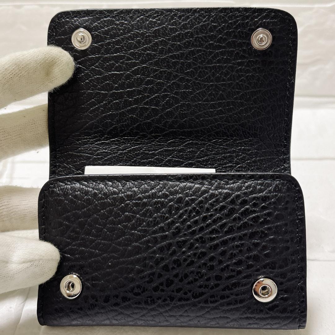 未使用品級✨メゾンマルジェラ 4ステッチ キーケース ブラック レザー