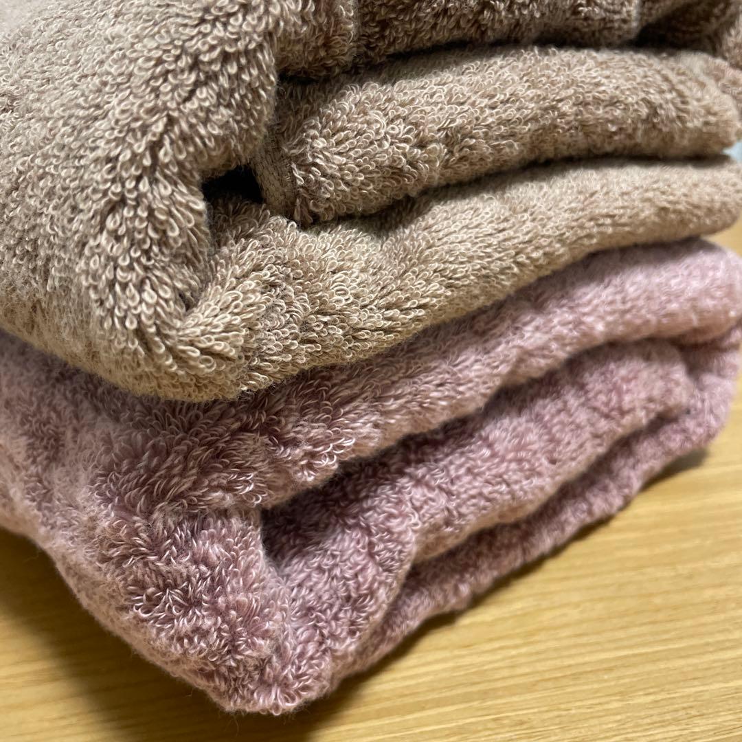 日本製・大判バスタオル2枚 ウチノプレミアム＆極ふわやさしいタオル