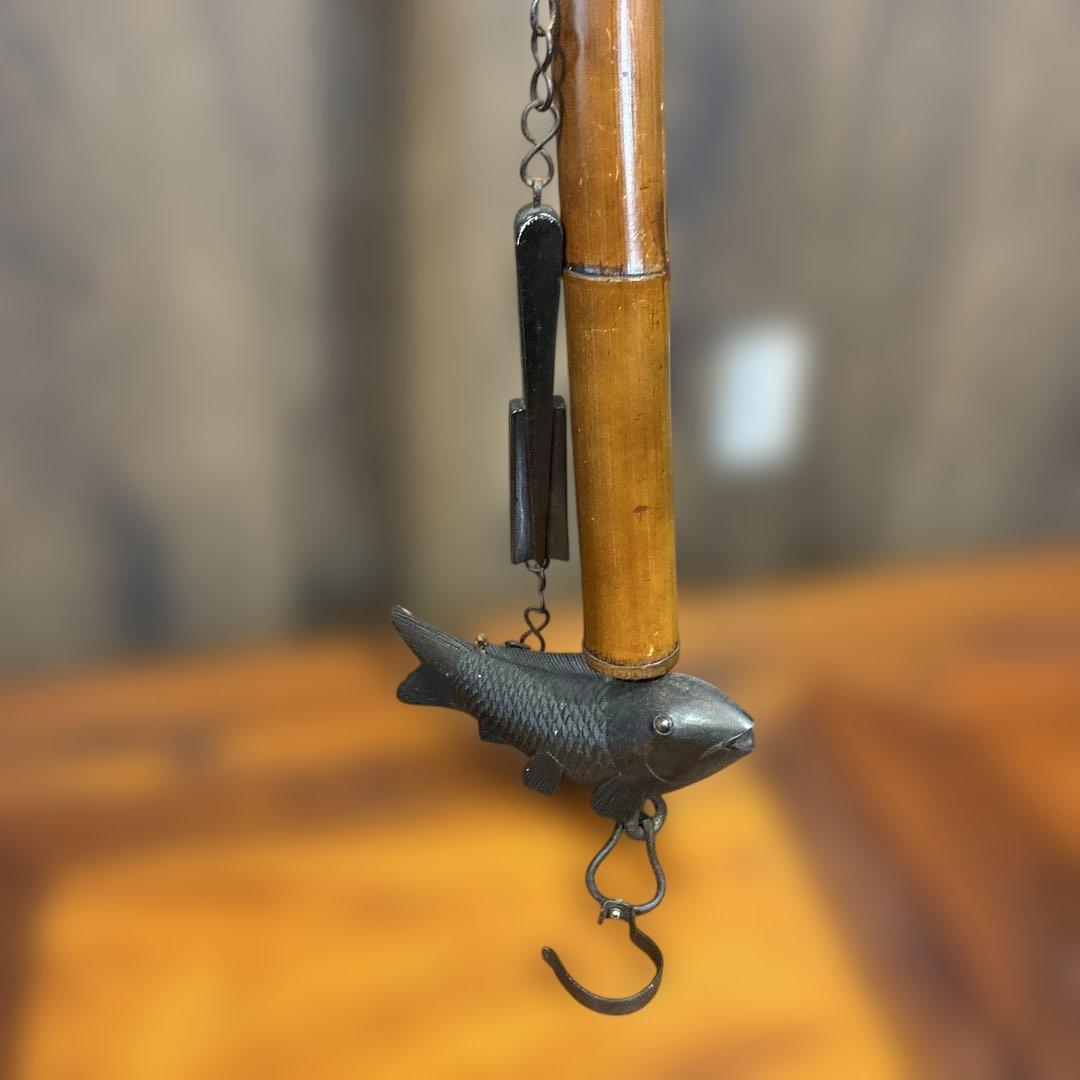 昭和レトロ　囲炉裏　テーブル　自在鉤セット