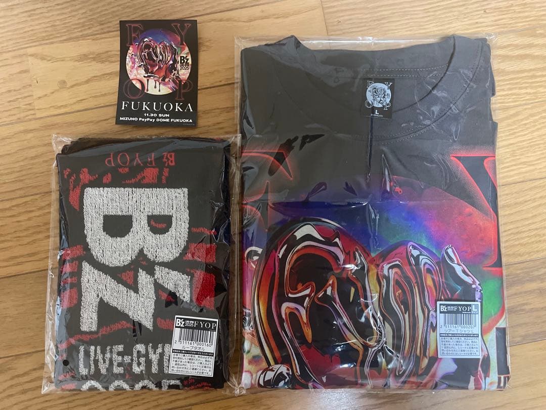 B’z 2025 FYOP ループタオル・ツアーTシャツ L ステッカー福岡