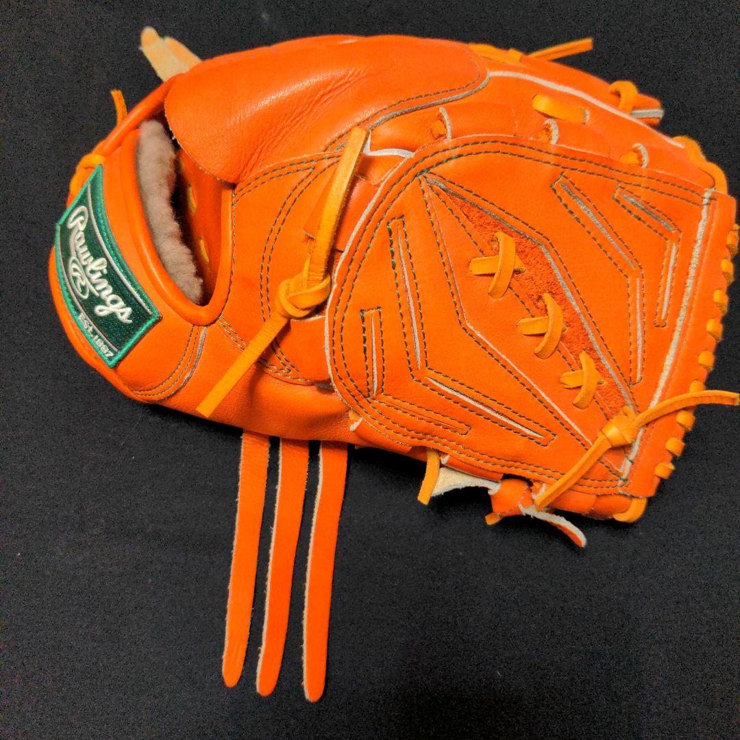 【未使用品】ローリングス硬式用グローブHOW PREMIUM投手用カラーオレンジ