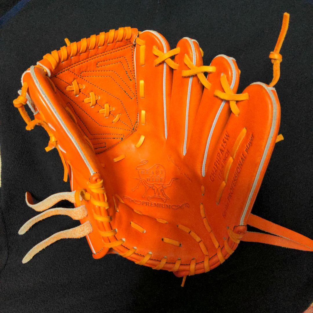 【未使用品】ローリングス硬式用グローブHOW PREMIUM投手用カラーオレンジ