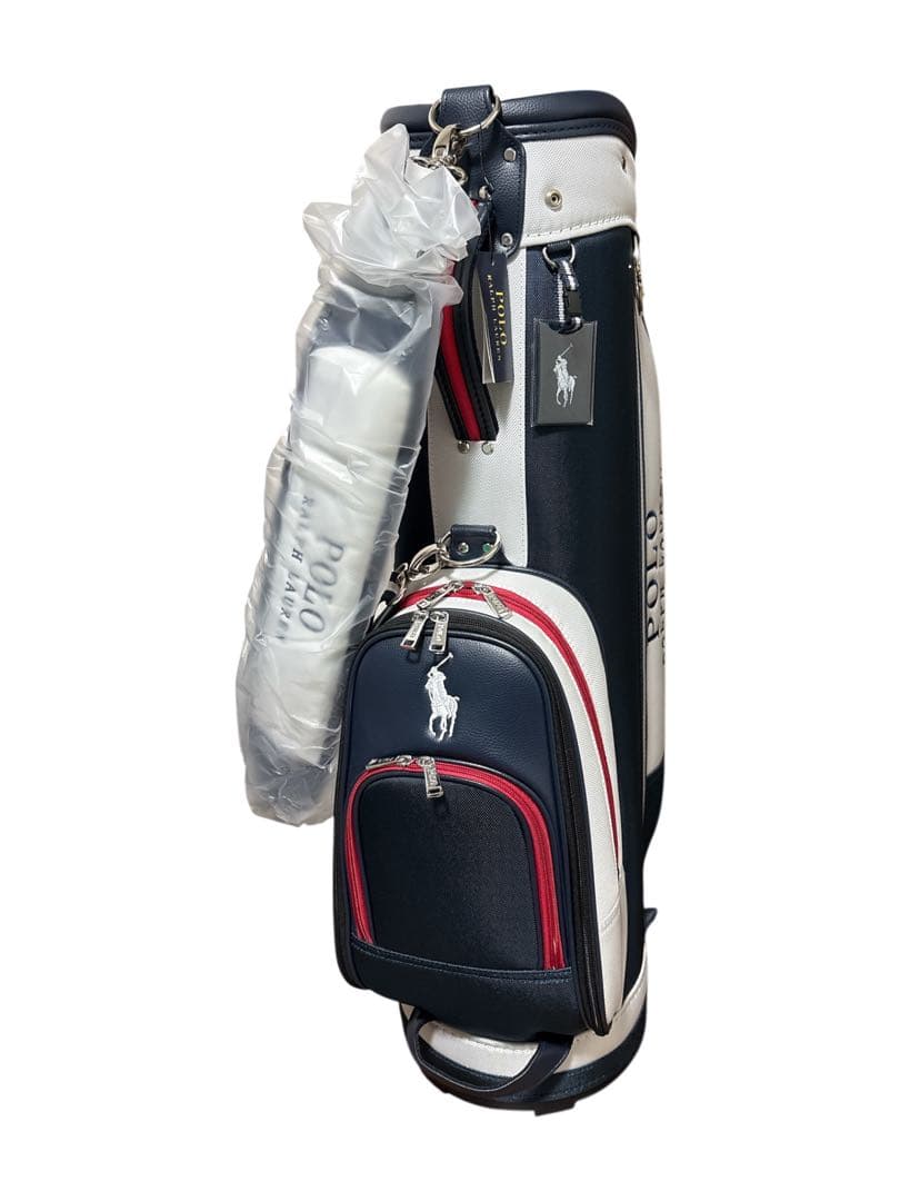 新品未使用！高級ポロラルフローレンキャディバッグ9型トリコロールカラー
