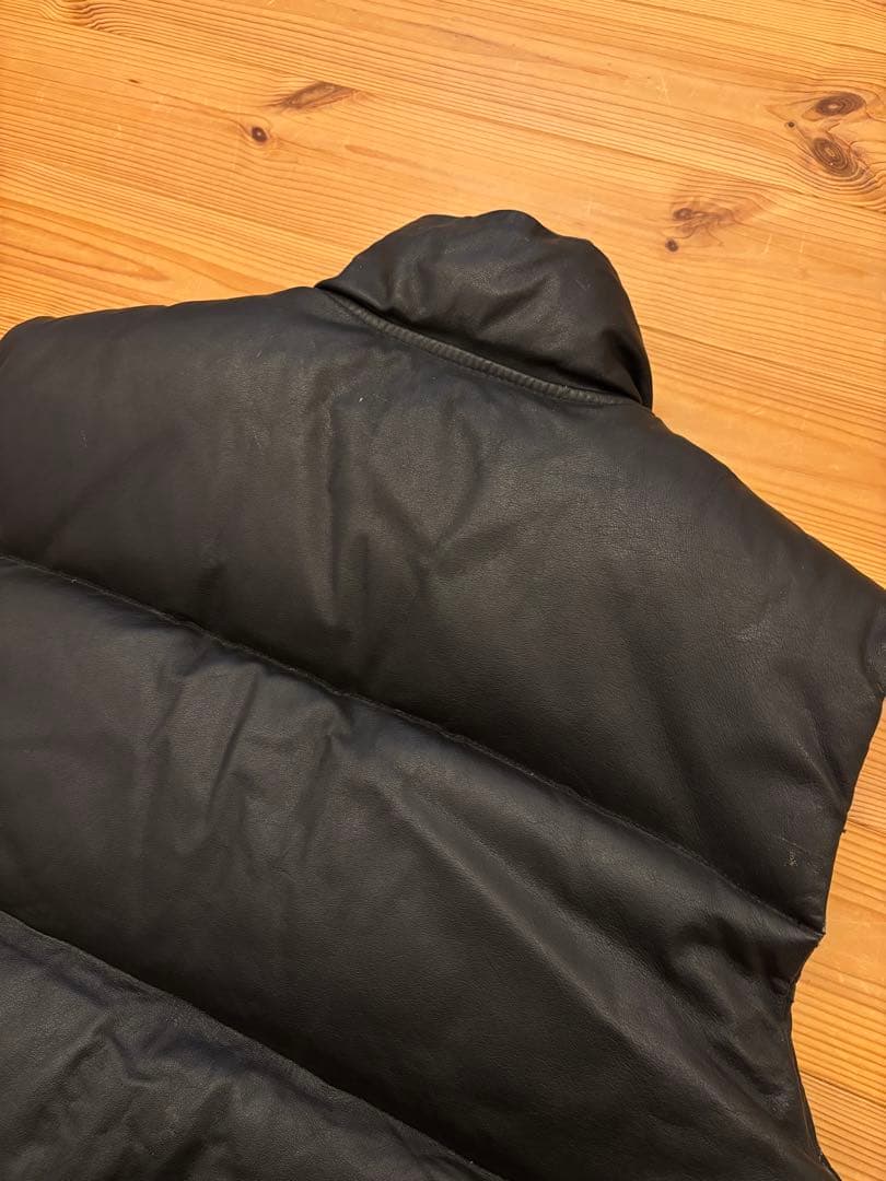 BEAMS ビームス レザー ダウンベスト / 本革 leather vest
