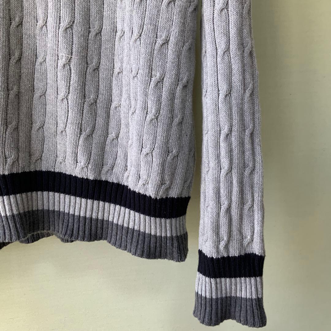 Drumohr ドルモア チルデンニット 48 コットンカシミヤ 伊製