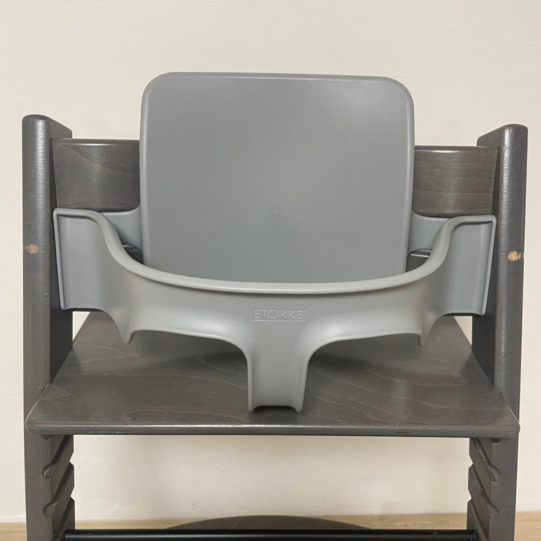 ストッケ　トリップトラップ　ストームグレー　ベビーセット付 S/N4