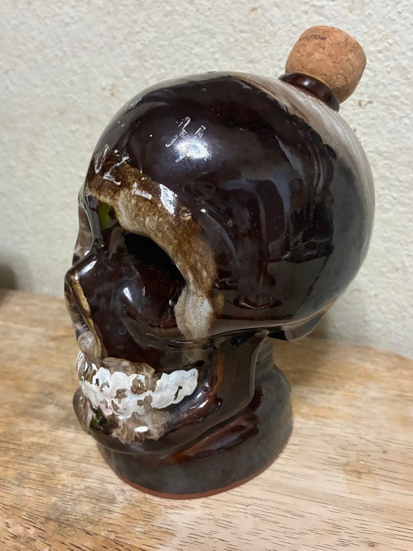 ビンテージ 50s スカル　髑髏　骸骨　デカンタ　レトロ　ミッドセンチュリー