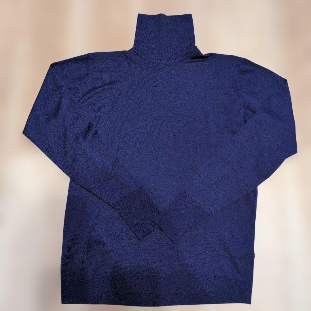 ジョンスメドレー ニュージーランドメリノウール100％ タートルネック 美品