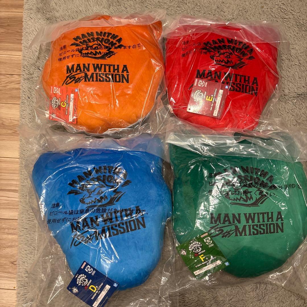 MAN WITH A MISSION フェイスクッション　４種