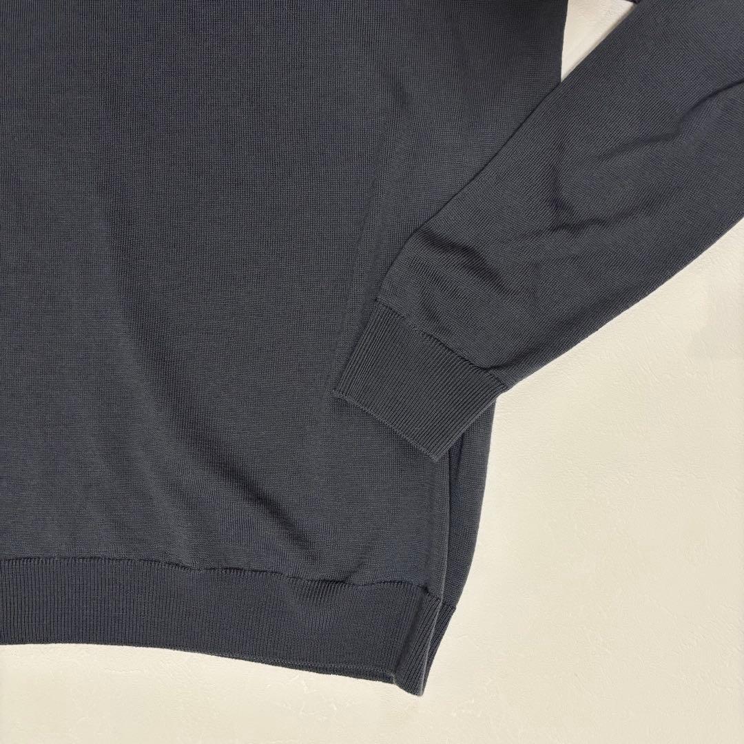 ジョンスメドレー×ユナイテッドアローズ メリノウール ニットポロシャツ グレーL