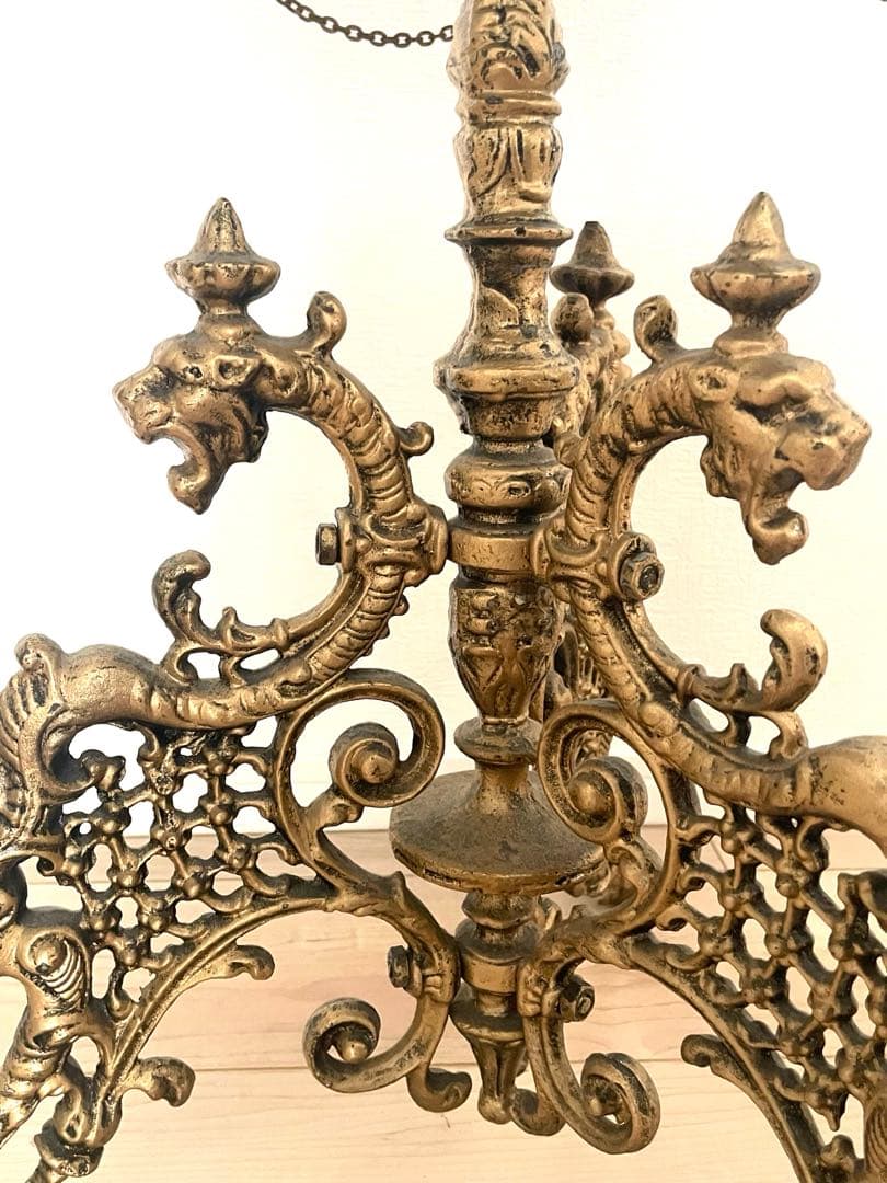 ロココ様式 アンティーク サイドテーブル 花台/ランプ台/飾台 イタリア 丸台