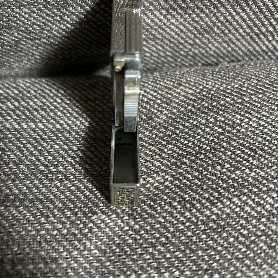 開閉音 良好　デュポン　ガスライター　シルバー　ヘアライン　ライン2s