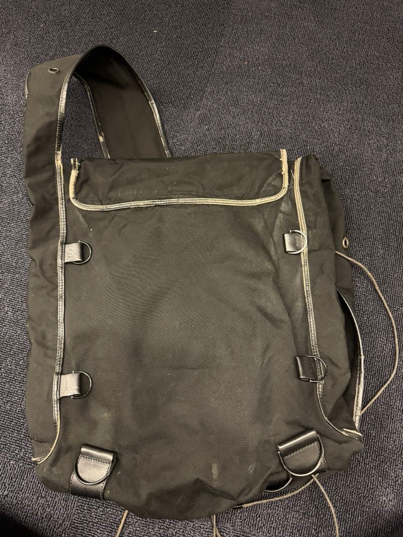 ディオールオム 04SS ブラックショルダーバッグ エディ期 STRIP期