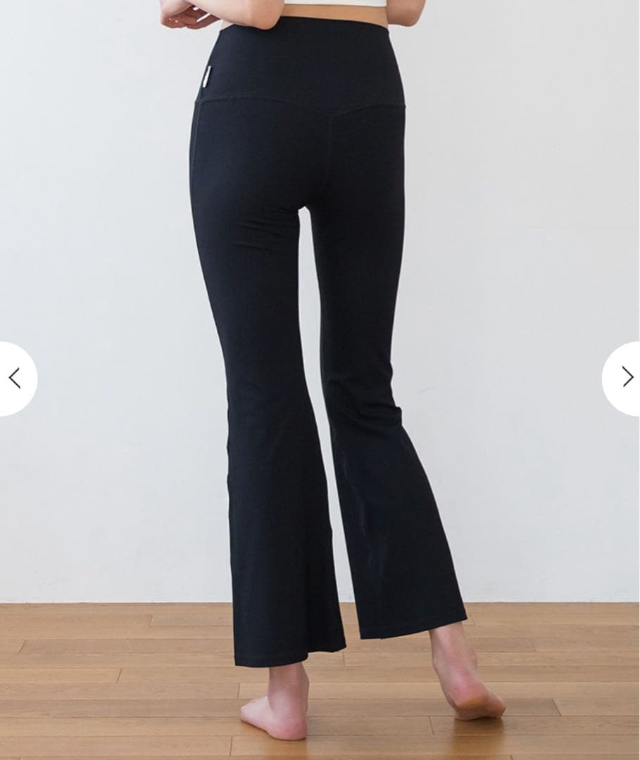 @@@　【SUKALA】ベーシックリブフレアパンツ　Sサイズ ブラック