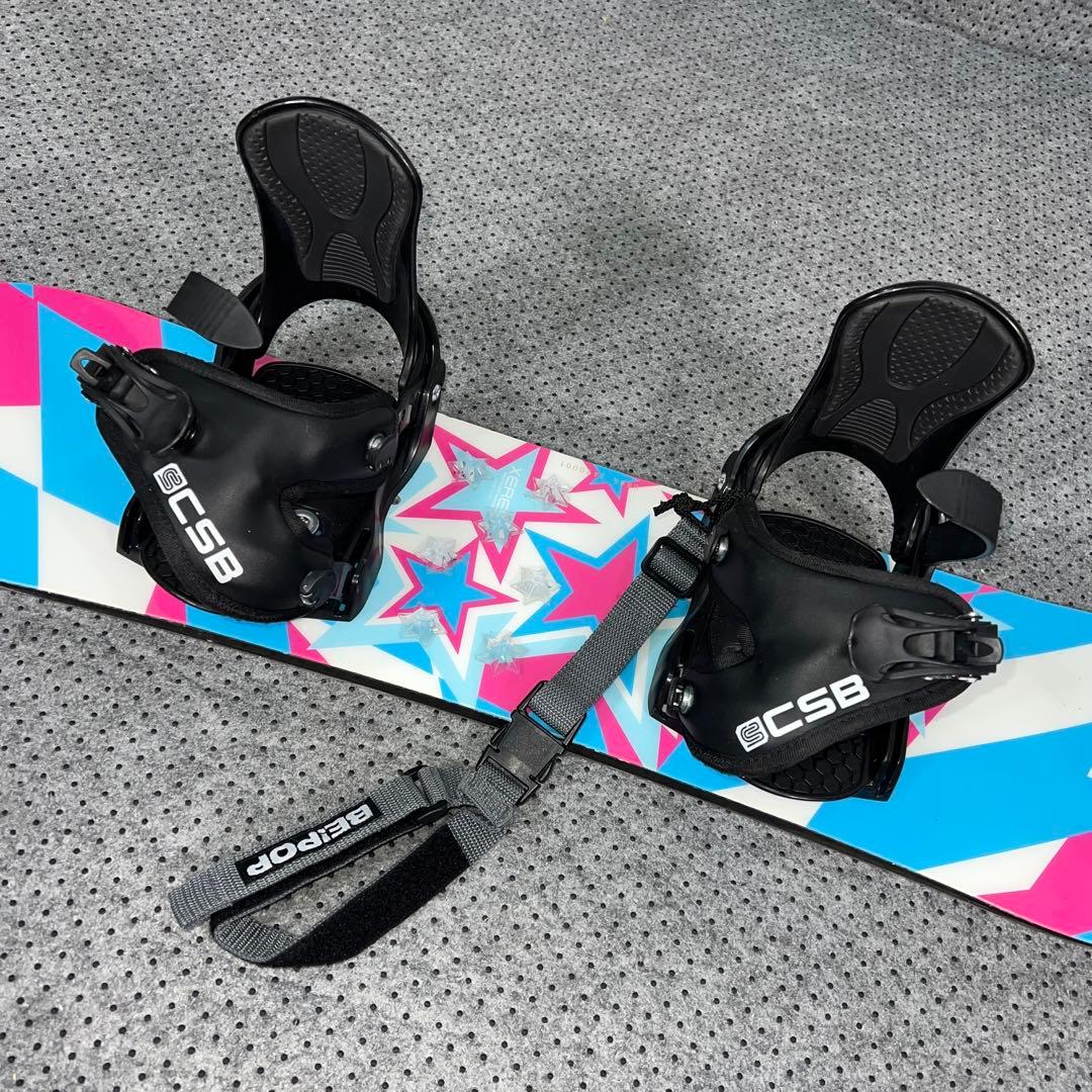 数回使用 キッズスノーボード 88cm XERES×バイン×レースブーツ