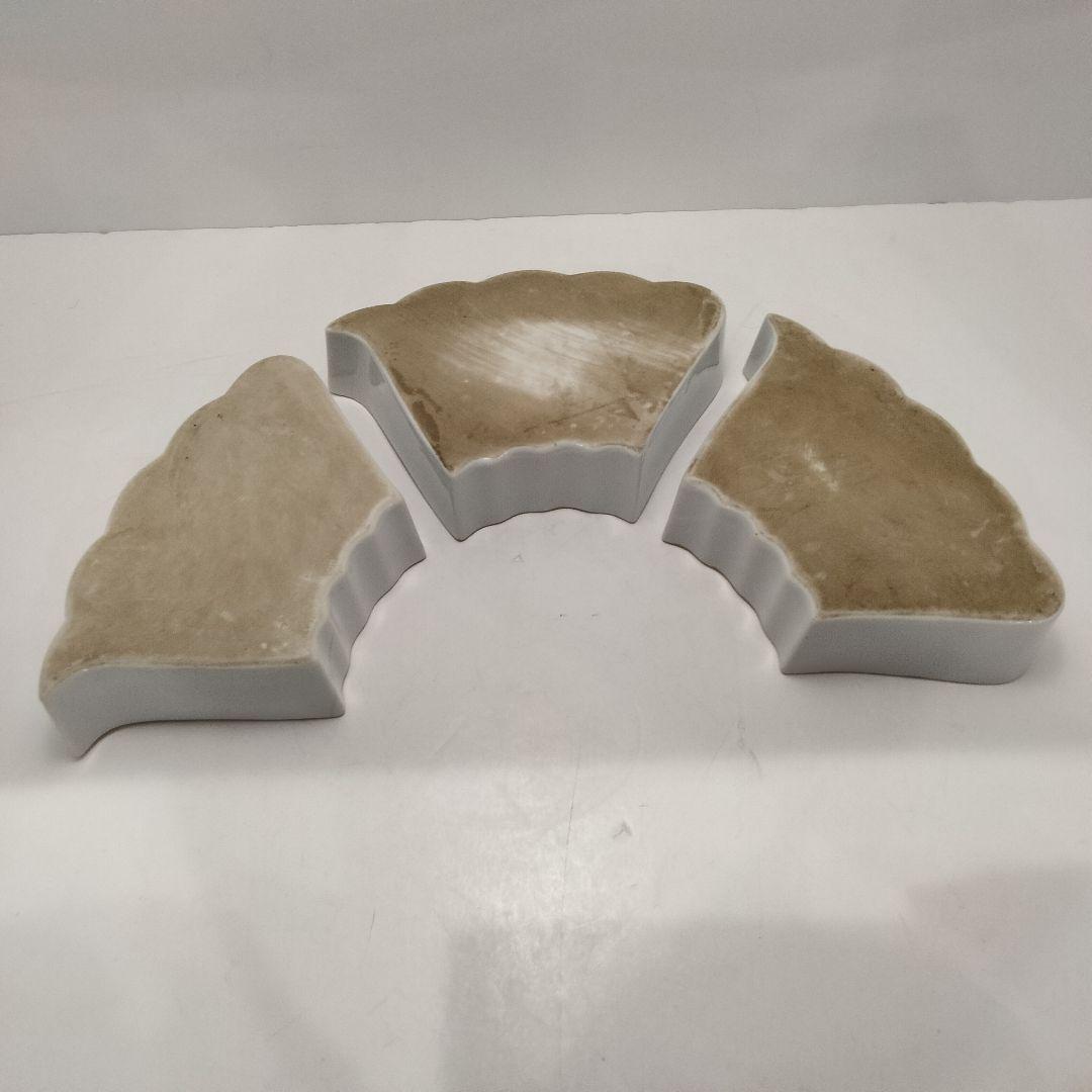 R127 江戸後期～明治期 九谷 金襴手花鳥紋オードブル皿 七点揃 時代箱付　F