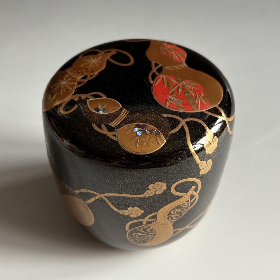 中村宗悦　六瓢蒔絵　大棗　薄茶器　茶道具