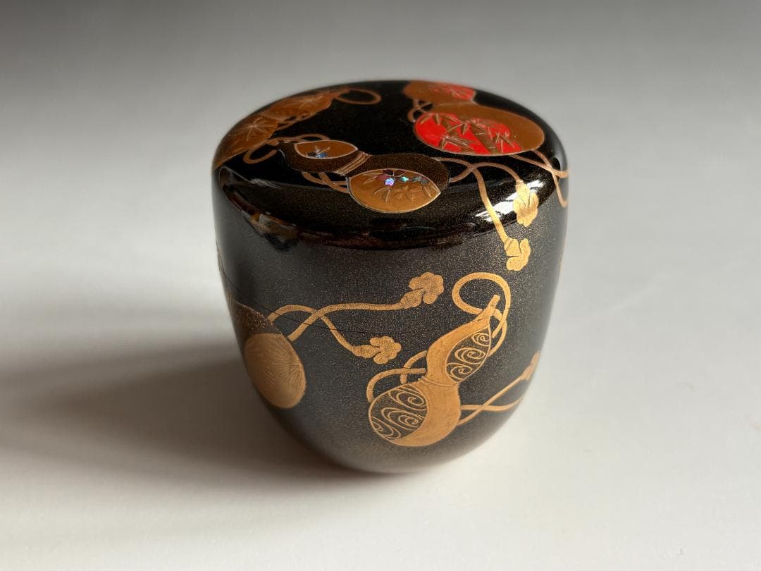 中村宗悦　六瓢蒔絵　大棗　薄茶器　茶道具