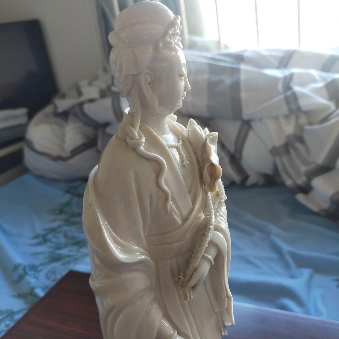 磁製 仏像 花かご　　中国　徳化　　30*12cm