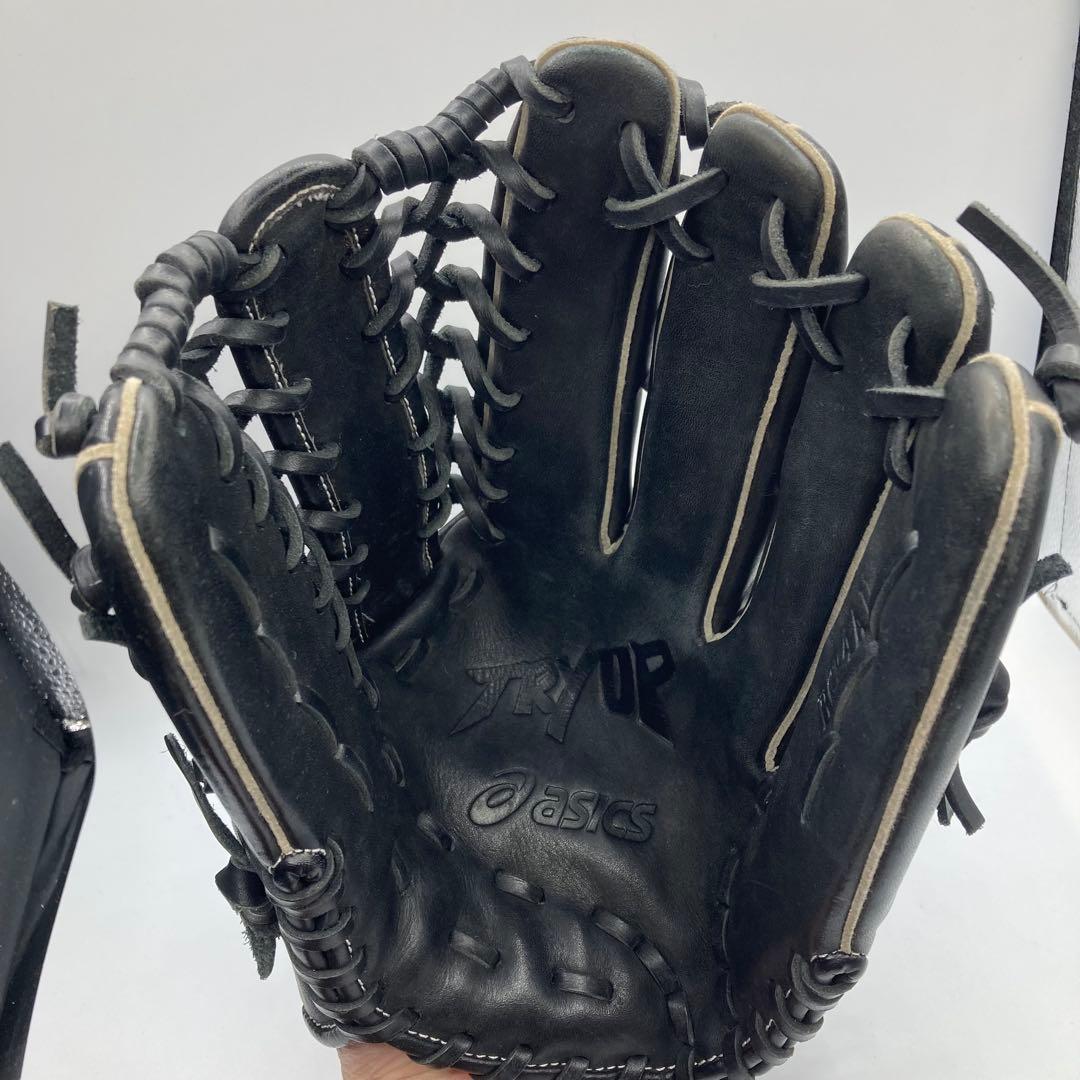 美品　3回使用のみ　asics アシックス グローブ 軟式大人用 外野手　右投げ