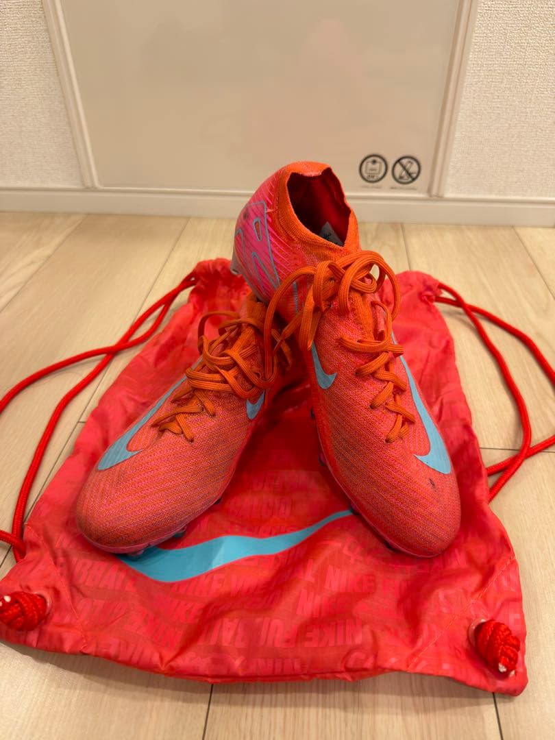 Nike サッカーシューズ オレンジ/ブルー 収納バッグ付き