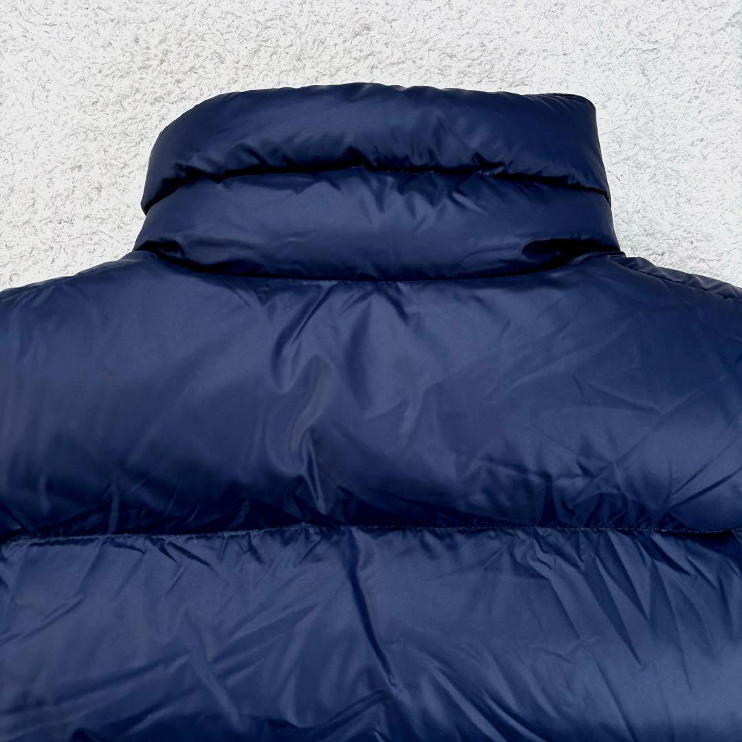 ピレネックス　バジーレ　ダウンジャケット　ロゴワッペン　スタンドカラー　ネイビー