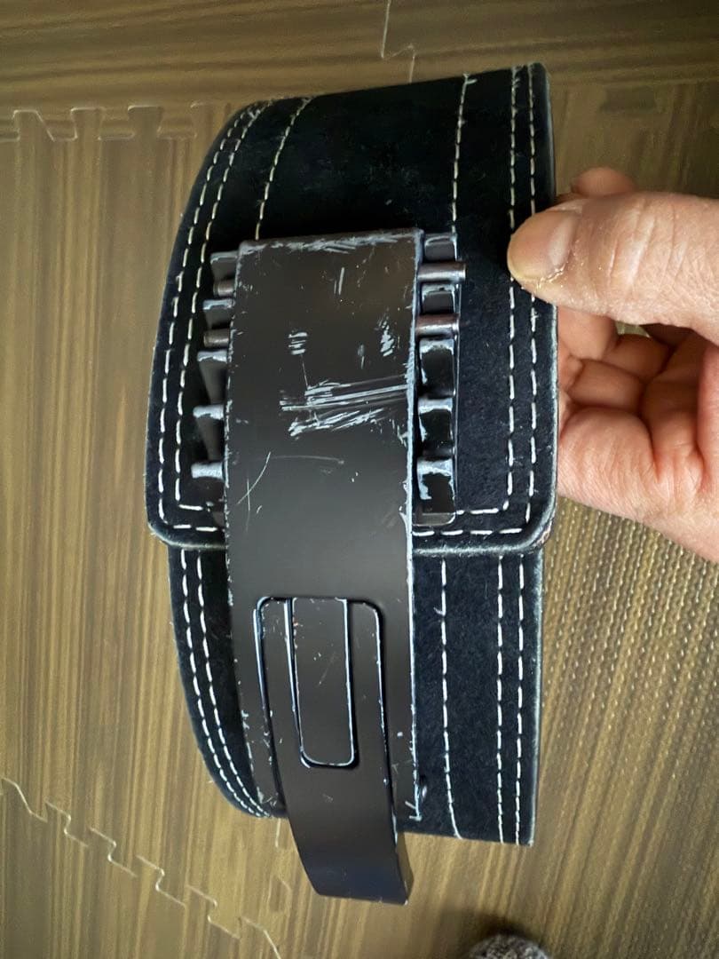 トレーニング・パワーベルト 黒 スエード　インザー　パイオニアSBD