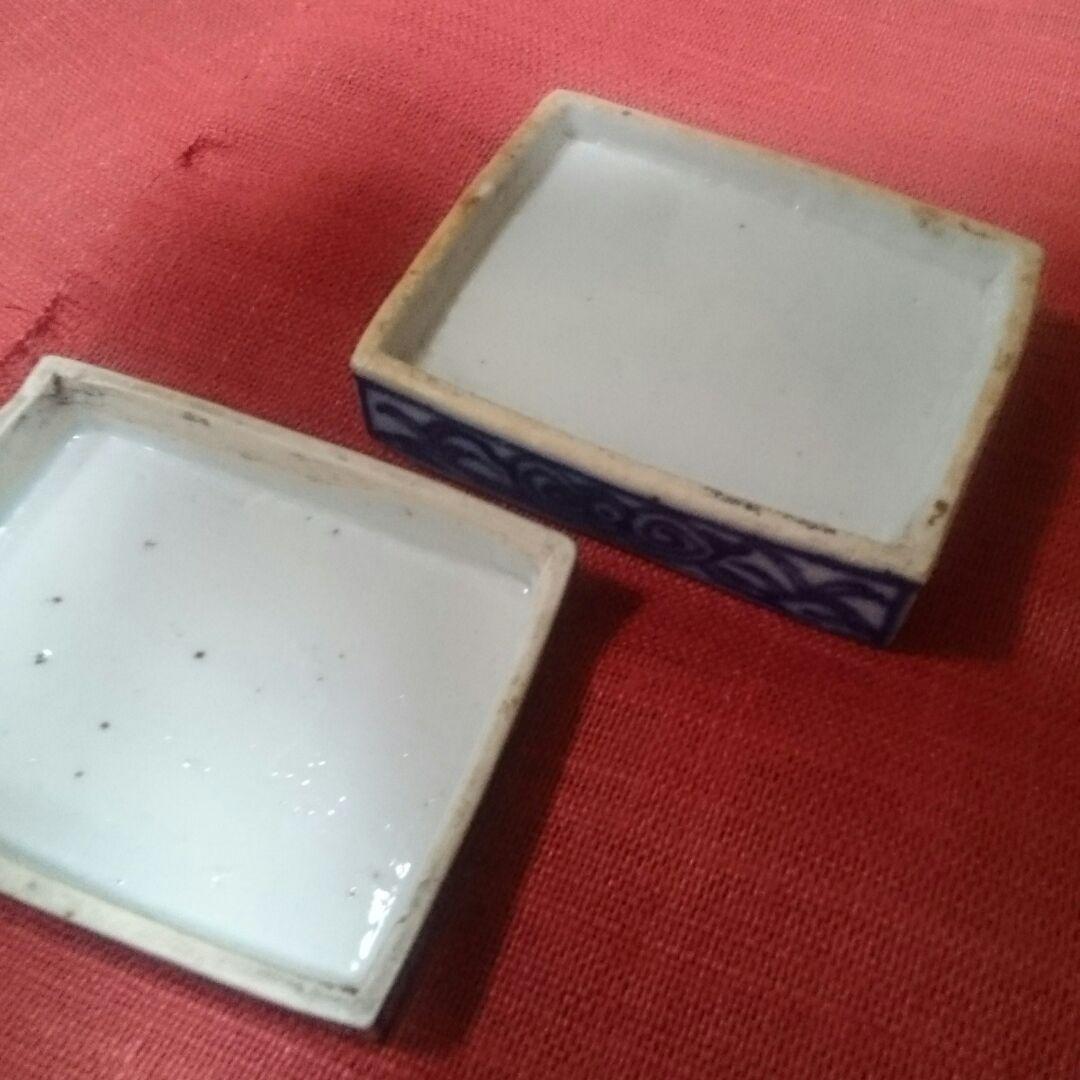 骨董、古伊万里、龍文様香合