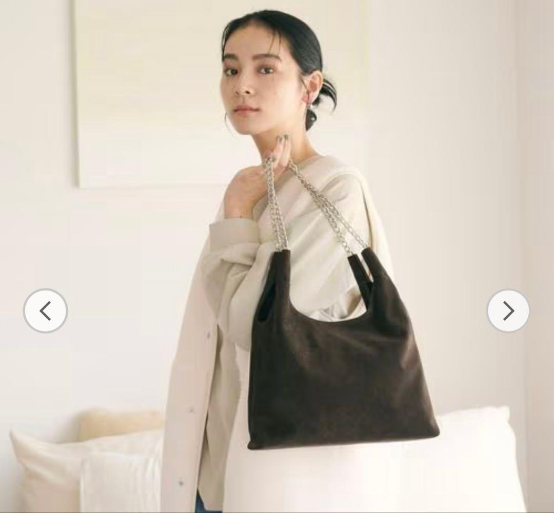 【beauty&youth】スエードライクチェーン　バッグ