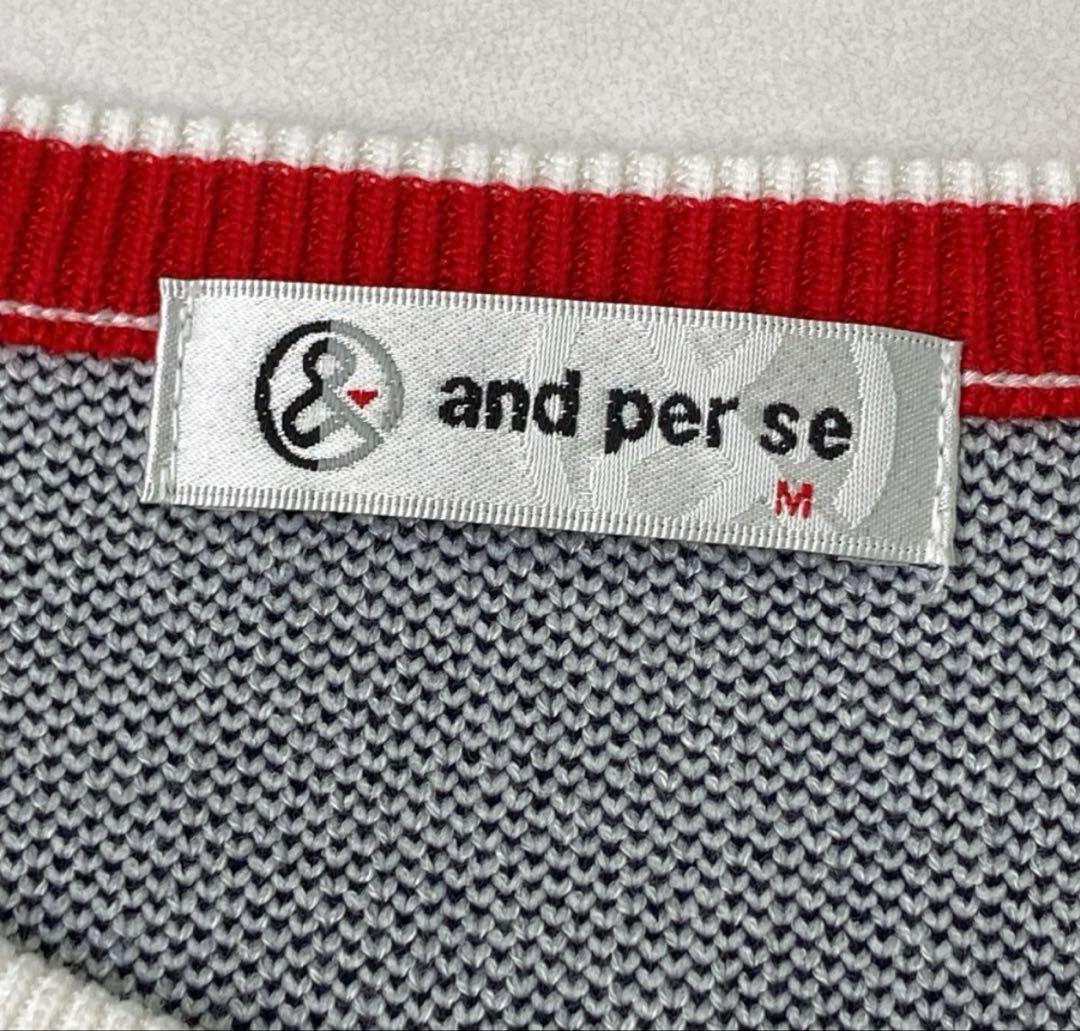 and per se ロゴプリントセーター Mサイズ