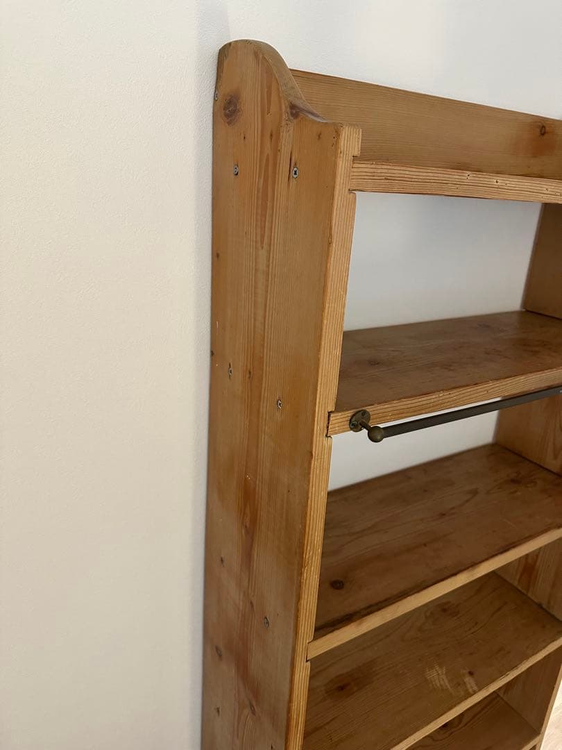 アンティーク木製 5段オープンシェルフ