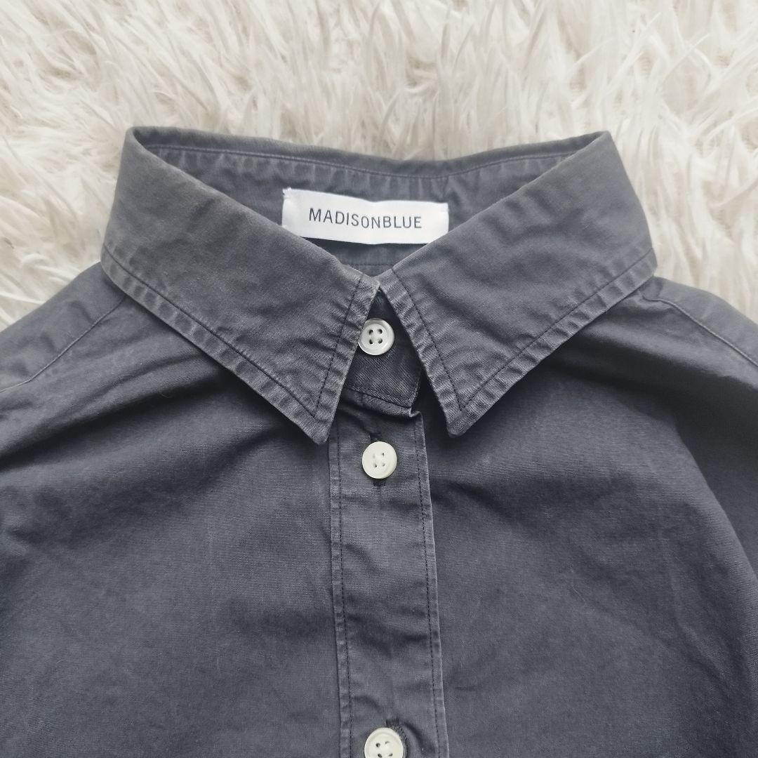美品✨マディソンブルー マダムウォッシュドアウトシャツ 長袖 ネイビー 01