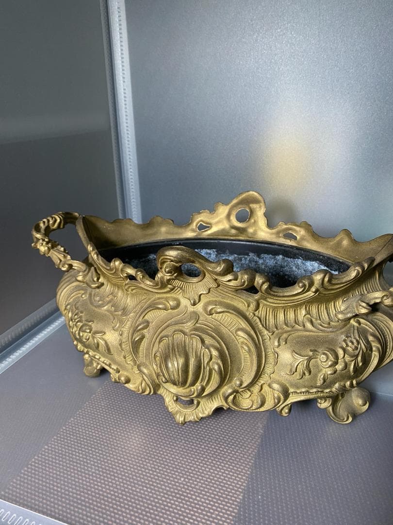 フランスアンティーク ブロンズ ジャルディニエール フラワー ポット