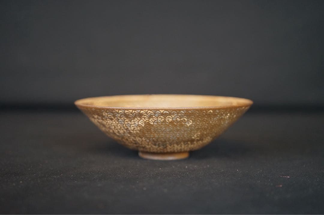 金田鹿男 三島手平茶碗 共箱 茶道具