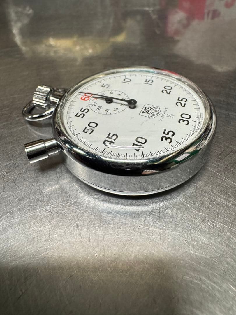 TAG Heuer ストップウォッチ 7JEWELS 60秒計測 手巻き