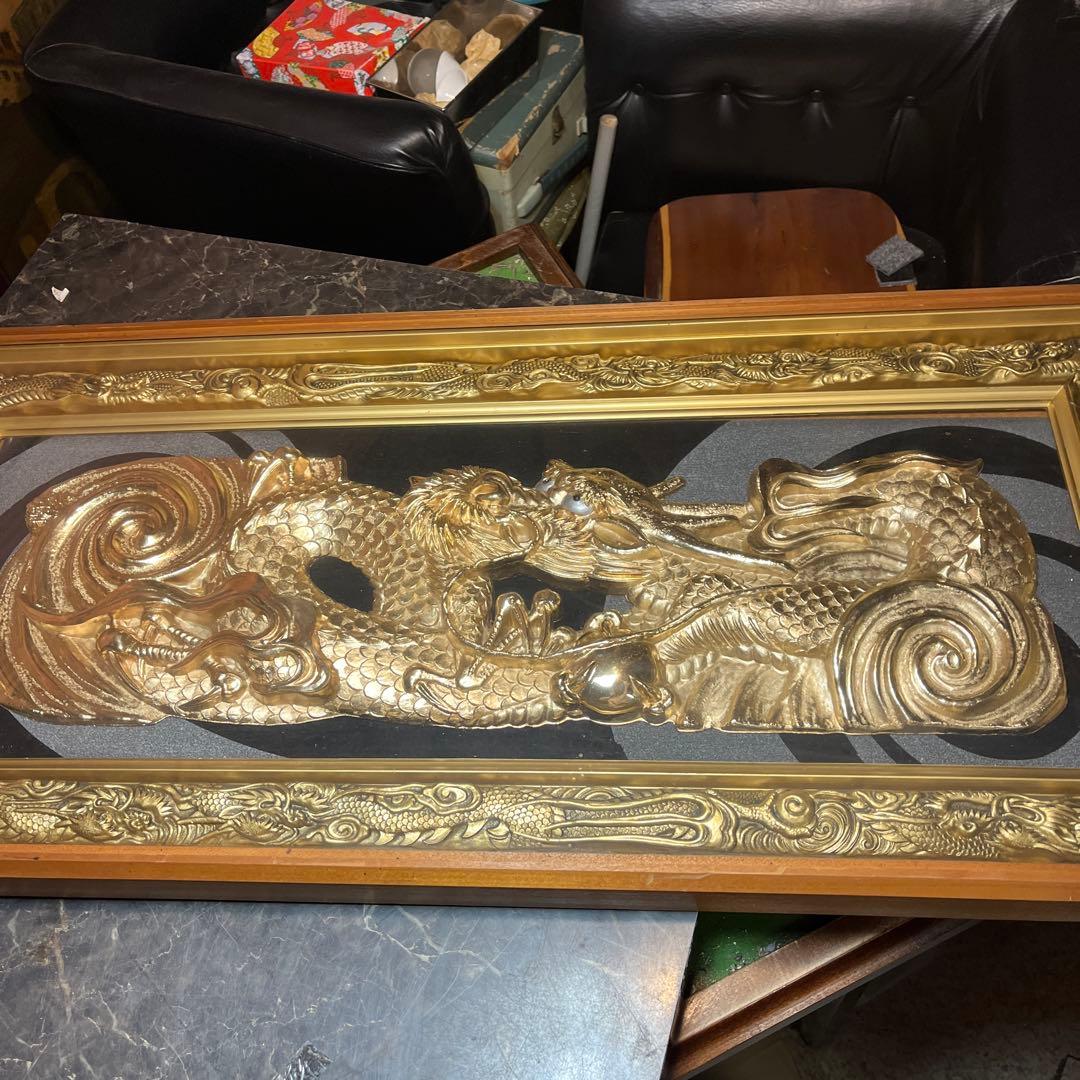 龍の額縁 金龍 龍 龍年 干支 縁起物 金龍の額