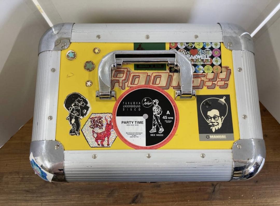 レコードケース　LPレコード　ハードケース　ジュラルミンケース　ステッカー