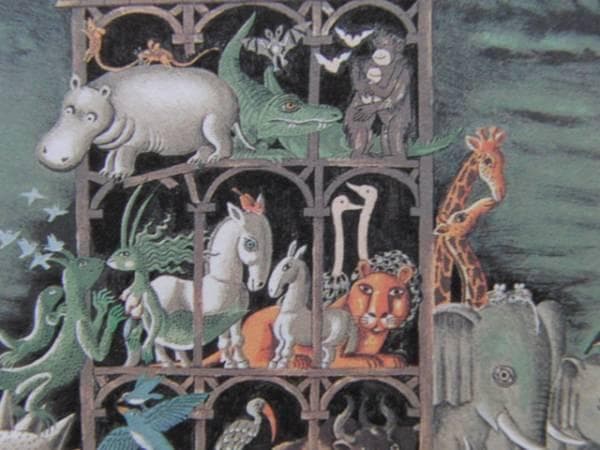 レイモン・ペイネ、【ノアの方舟】、希少な画集より、新品高級額・額装付