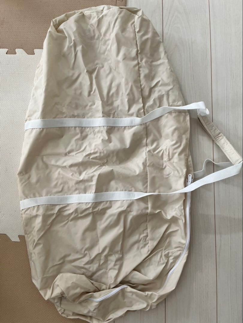 ベビーベッド 通気性メッシュ ベージュ