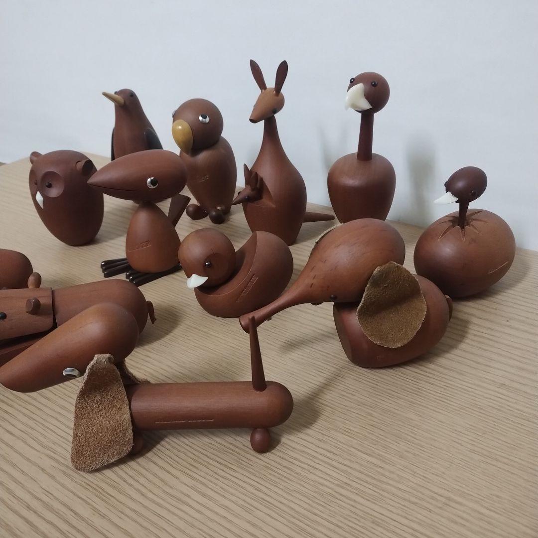 木製動物フィギュア 12体セット