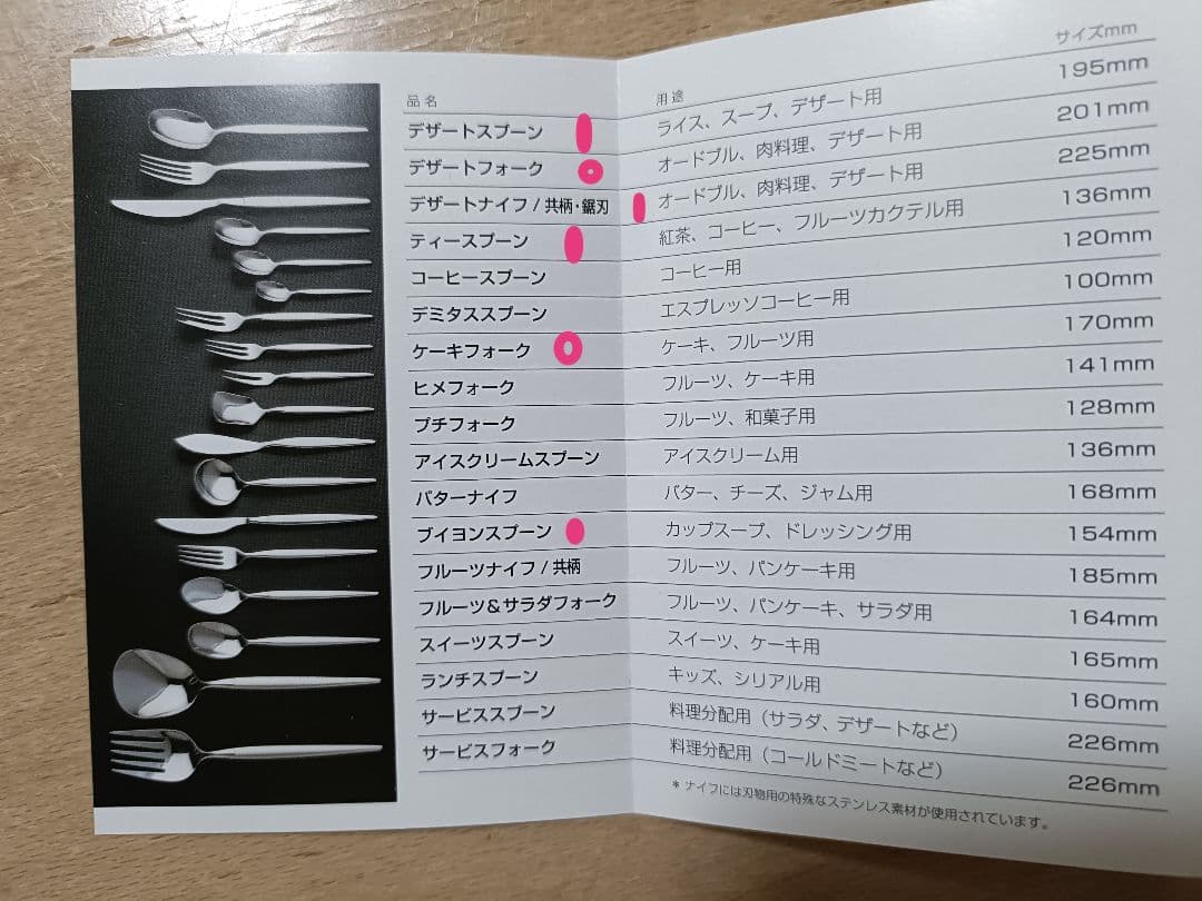 LUCKYWOOD カトラリーセット ステンレス