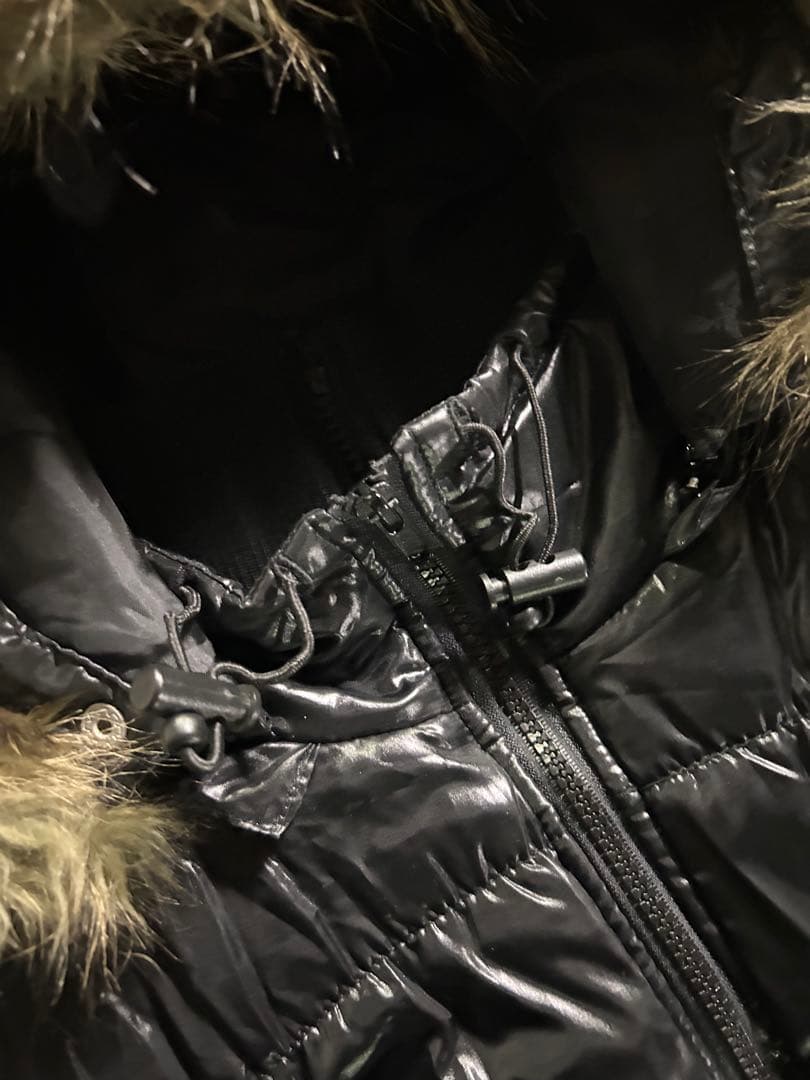 お兄系y2kギャル男archiveファーダウン　短丈opium ドローコード付