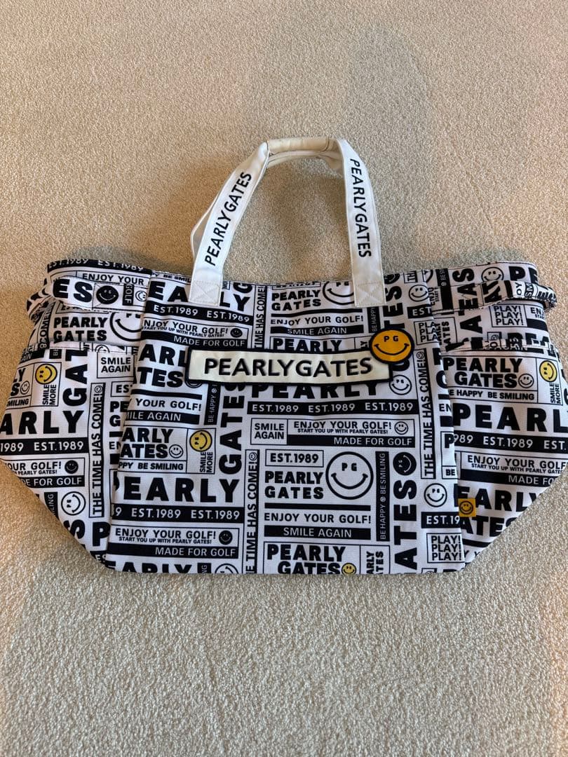 PEARLY GATES パーリーゲイツ ニュースペーパー柄　カートバッグ