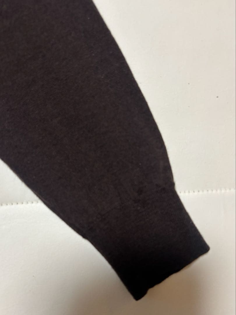 【イタリア製】ドルモア メリノウール クルーネックニット 薄手 ブラウ