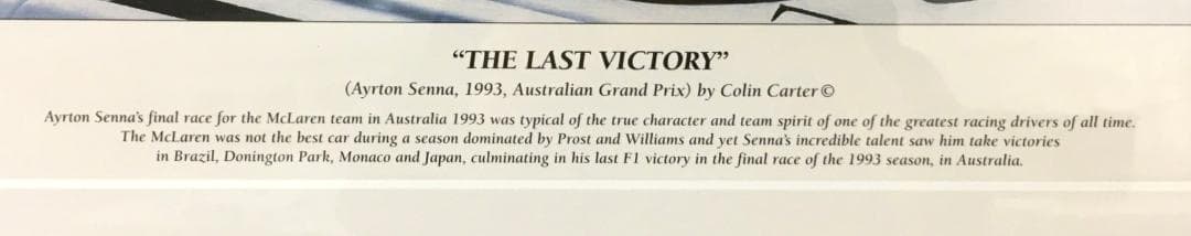 ○超巨大ポスター アイルトン・セナ ポスター THE LAST VICTORY