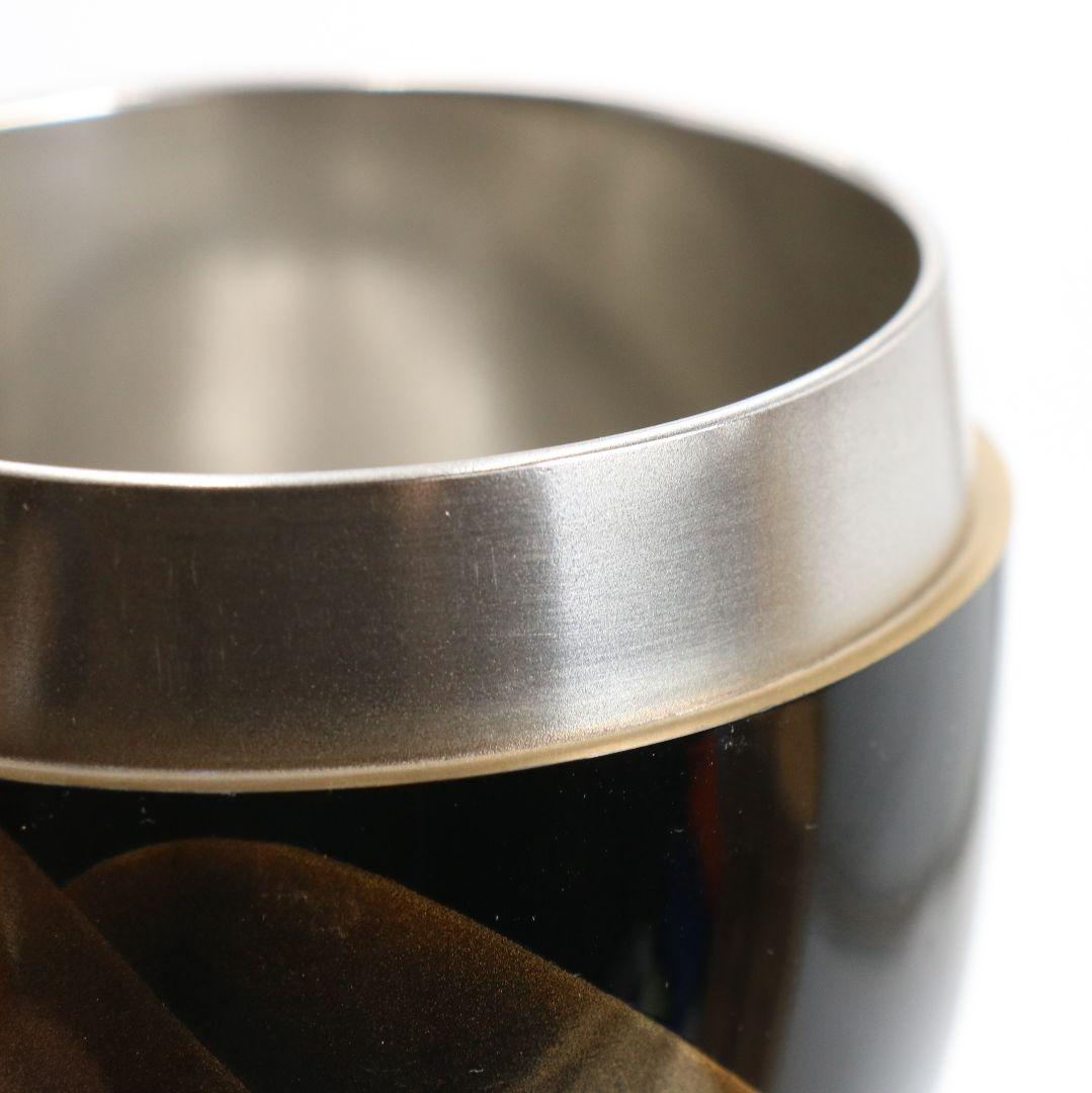 蒔絵師 北浜風月作 遠山蒔絵 大棗 内銀溜塗 輪島塗 茶道具　SX993