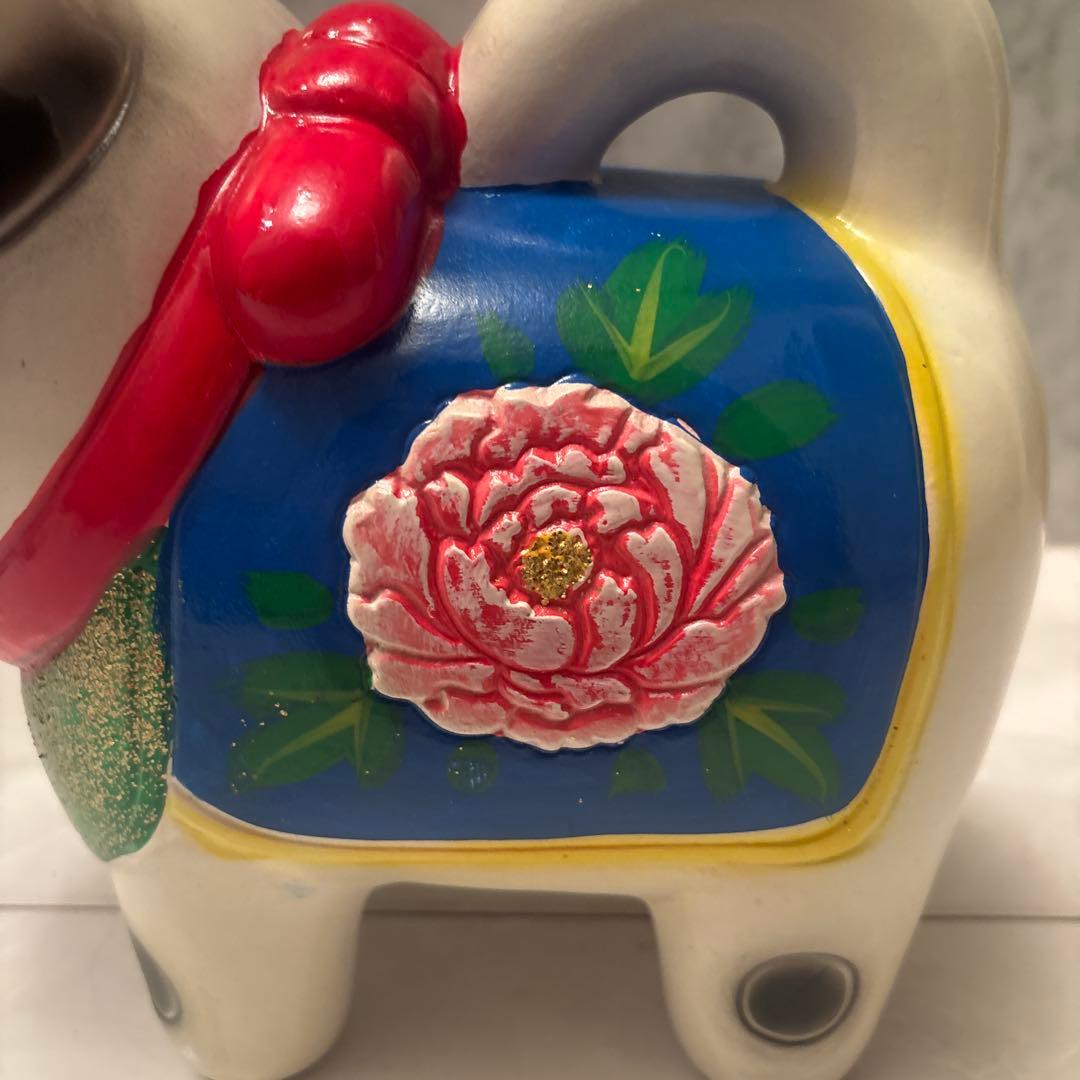 ヴィンテージ　伝統工芸品　お顔が可愛い過ぎる張子の犬の陶器