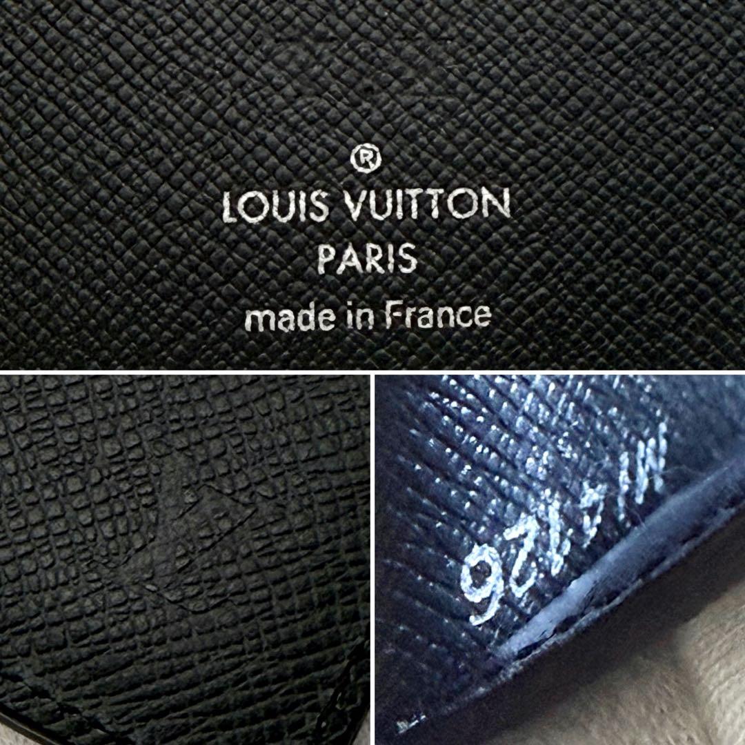 ✨超極美品✨ルイヴィトン タイガ 名刺 カード入れ LVロゴ ブラック 黒 牛革